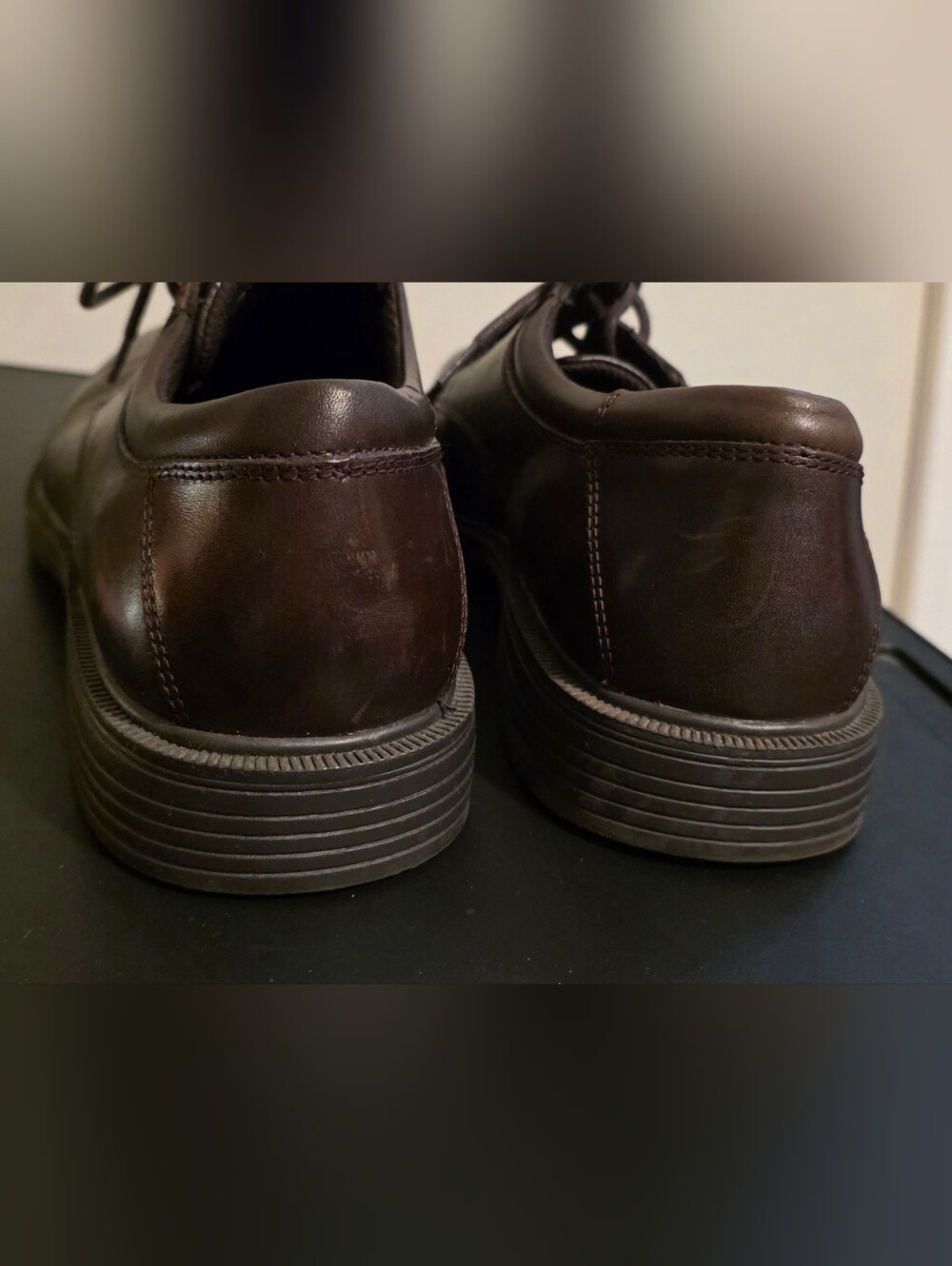 Nunn Bush Jensen Men's Size 11 M Brown Leather Plain Toe Oxfords Comfort Gel - Picture 7 of 7